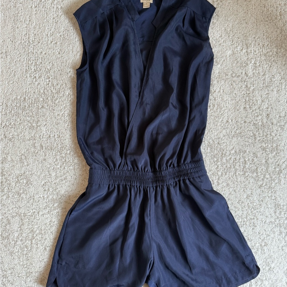 J. Crew Navy Sleeveless Romper